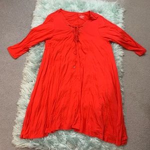 2/$20 Boutique Plus JC PENNY Coral Midi Dress 0X